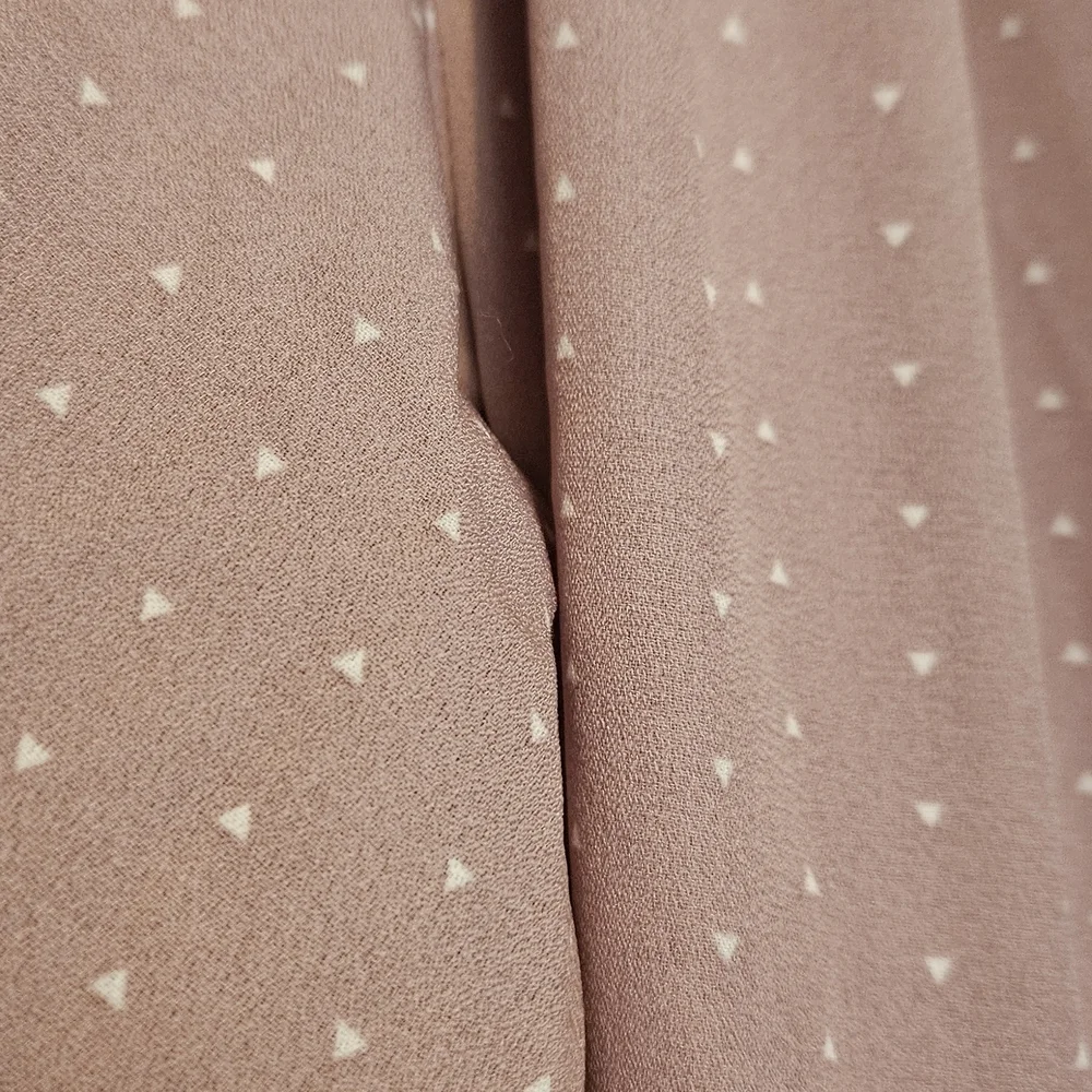 Lulu's Mauve Dot Wrap Midi Dress Size S.